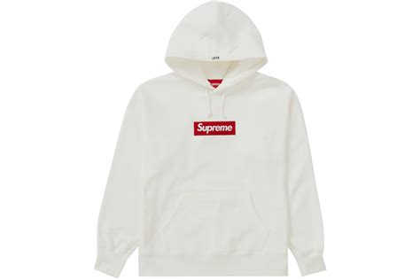 Supreme Box Logo Hooded Sweatshirt (FW21) White .